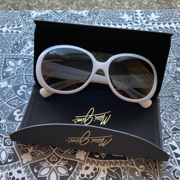 Maui Jim Nahiku MJ 436 05 White Pearl Frame POLARIZED Lens Sunglass Women's New - Picture 12 of 16